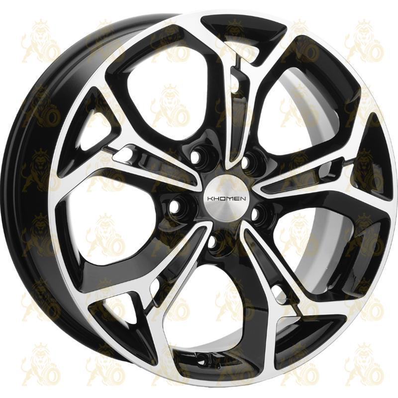 Khomen KHW 1702 7x17 5*110 ET46 DIA63.3 Black-FP Литой