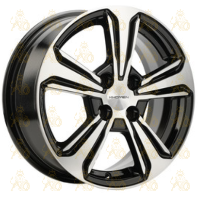 Khomen KHW 1502 6x15 4*100 ET45 DIA56.6 Black-FP Литой