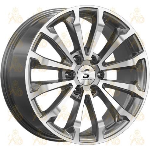 Скад КР006 8.5x20 6*139.7 ET30 DIA77.8 Diamond gloss graphite Литой