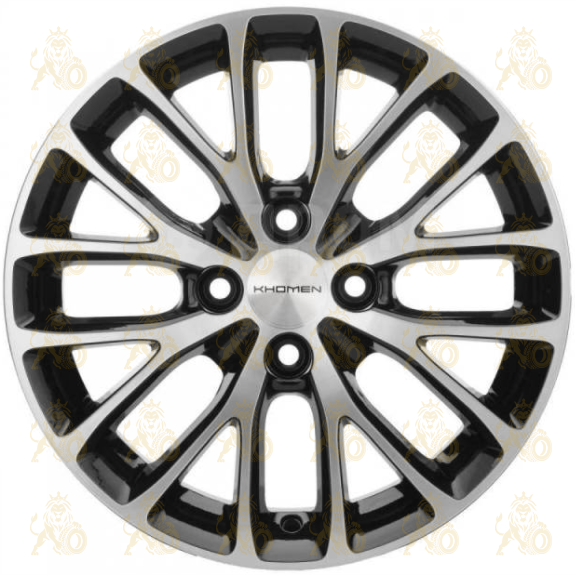 Khomen KHW 1506 6x15 4*100 ET39 DIA56.6 Black-FP Литой