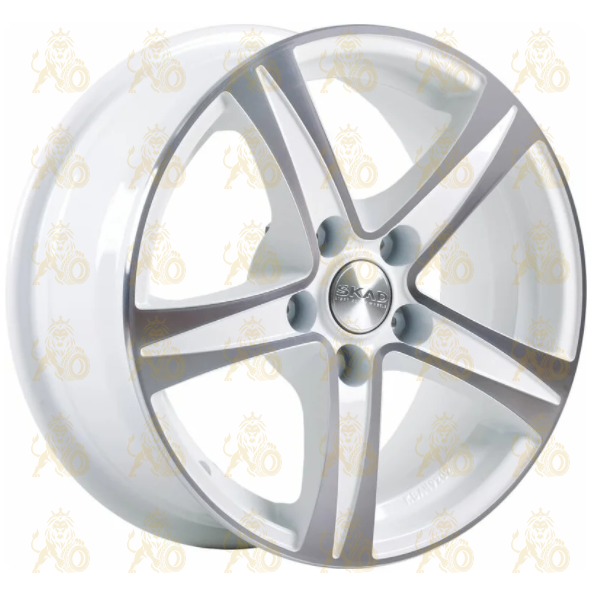 Скад Сакура 6.5x15 5*112 ET35 DIA66.6 Алмаз белый Литой