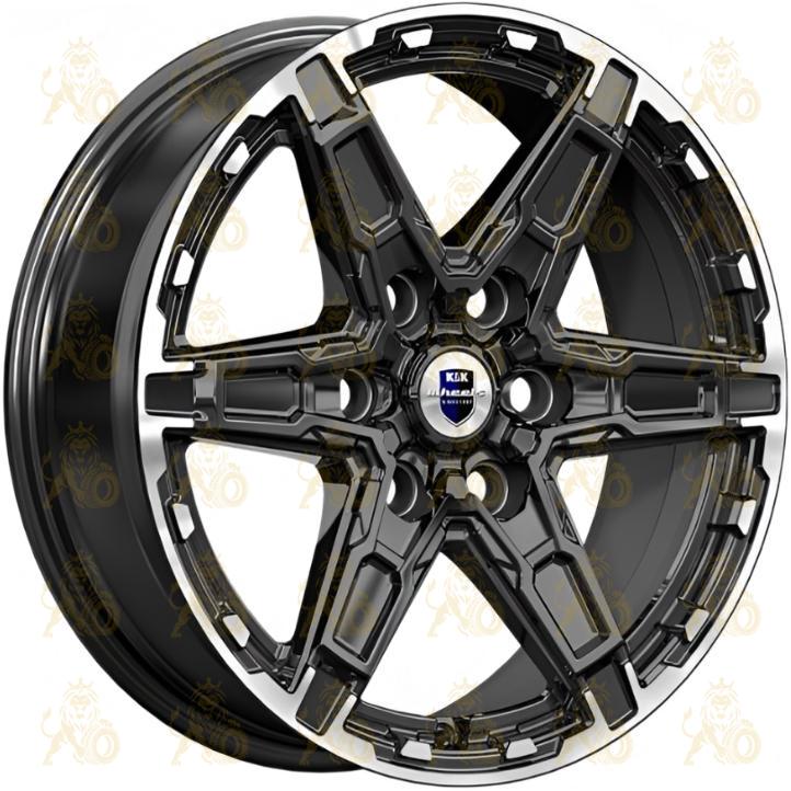 K&K Дистрикт 8x18 6*114.3 ET25 DIA66.1 Черный бриллиант Литой