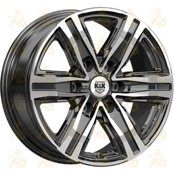 K&K R8 7.5x17 6*127 ET45 DIA77.8 Алмаз черный Литой