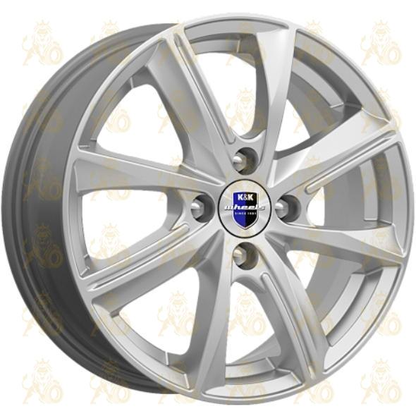 K&K Арнар 6x15 4*100 ET40 DIA60.1 Elite silver Литой