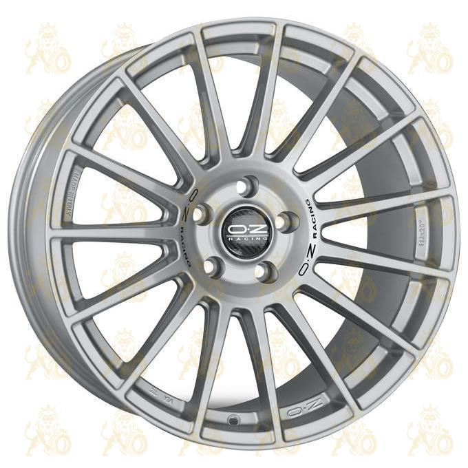 OZ Superturismo LM 8x18 5*112 ET35 DIA75.1 Matt Race Silver Black Lettering Литой