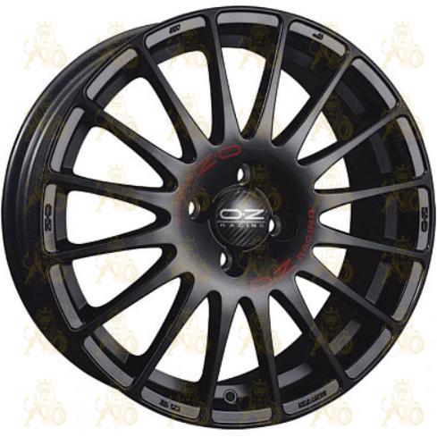 OZ Superturismo GT 8x17 5*112 ET35 DIA75.1 Matt Black + Red Lettering Литой