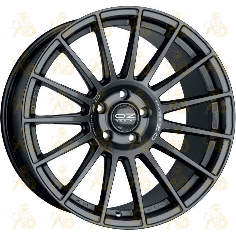 OZ Superturismo LM 9.5x19 5*112 ET21 DIA66.6 Matt Graphite Silver Lettering Литой