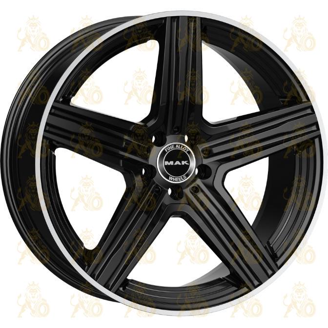 MAK Lewis 9x18 5*112 ET50 DIA66.6 Gloss Black Mirror Ring Литой