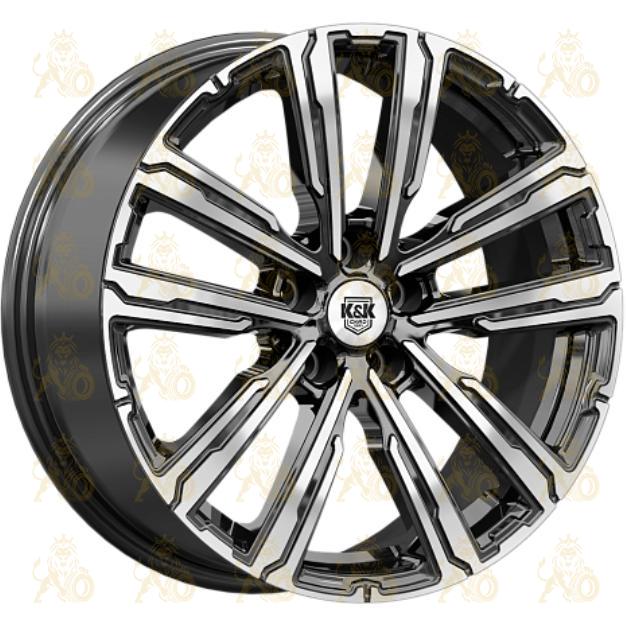 K&K Аламер 7.5x18 5*108 ET45 DIA59.6 Алмаз черный Литой