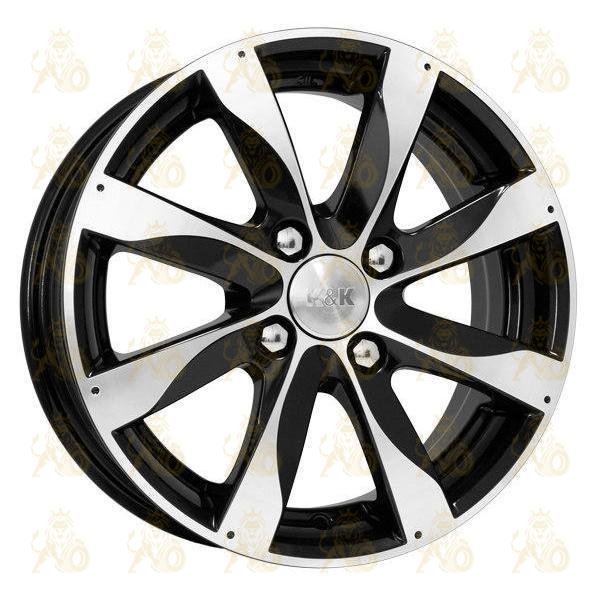K&K Джемини 5.5x14 4*100 ET39 DIA67.1 Алмаз черный Литой