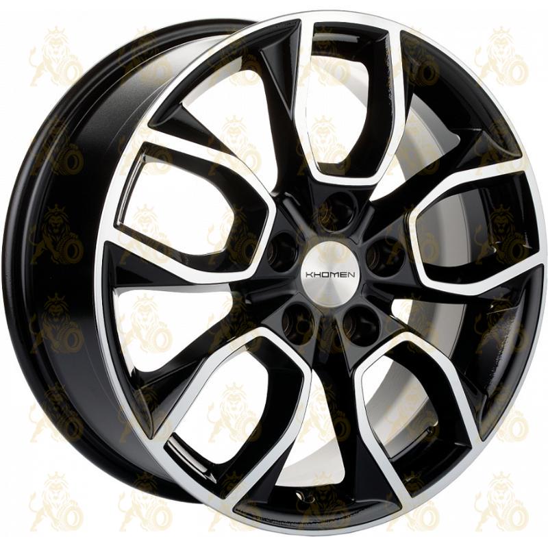 Khomen KHW 1713 7x17 5*112 ET40 DIA57.1 Black-FP Литой