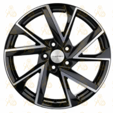 Khomen KHW 1714 7x17 5*114.3 ET45 DIA60.1 Black-FP Литой
