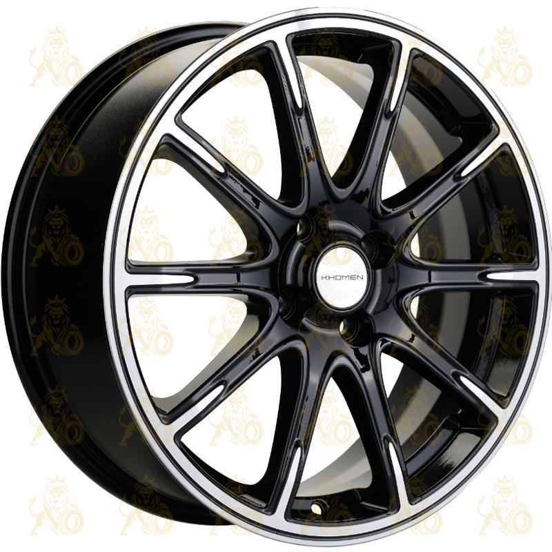 Khomen KHW 1707 6.5x17 4*100 ET43 DIA60.1 Black-FP Литой
