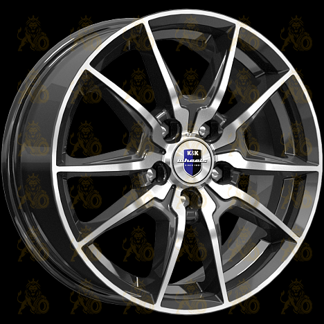 K&K Адамар 6.5x16 5*114.3 ET45 DIA67.1 Алмаз черный Литой