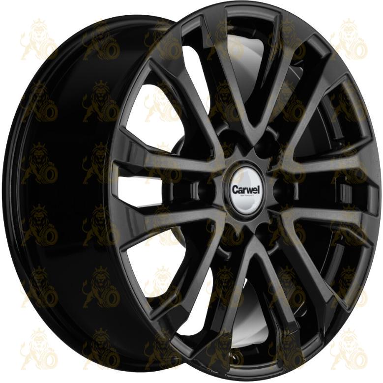 Carwel Пур 7.5x18 6*139.7 ET25 DIA106.1 BL Литой