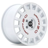 Rally Racing, OZ Rally Racing 8x17 5*100 ET48 DIA68 Race White + Red Lettering Литой, Диски