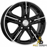 K&K Trinity 6x15 5*100 ET43 DIA57.1 Алмаз черный Литой