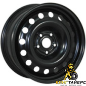 7305, Trebl 7305 6x15 5*114.3 ET43 DIA66.1 Black Штампованный, Диски