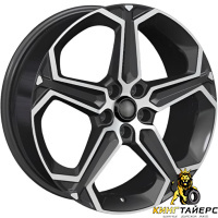 Khomen KHW 1909 7.5x19 5*112 ET32 DIA66.6 Black-FP Литой