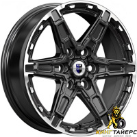 K&K Дистрикт 8x18 6*114.3 ET46 DIA67.1 Черный бриллиант Литой