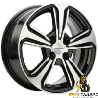 Khomen KHW 1502 6x15 4*100 ET48 DIA54.1 Black-FP Литой