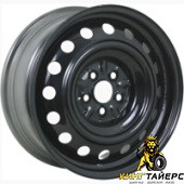 6355ST, Steger 6355ST 5.5x14 4*108 ET37.5 DIA63.3 Black Штампованный, Диски