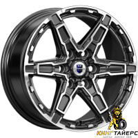 K&K Дистрикт 8x18 6*114.3 ET25 DIA66.1 Алмаз черный Литой