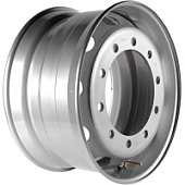 2239D, Asterro 2239D 11.75x22.5 10*335 ET127 DIA281 Silver Штампованный, Диски